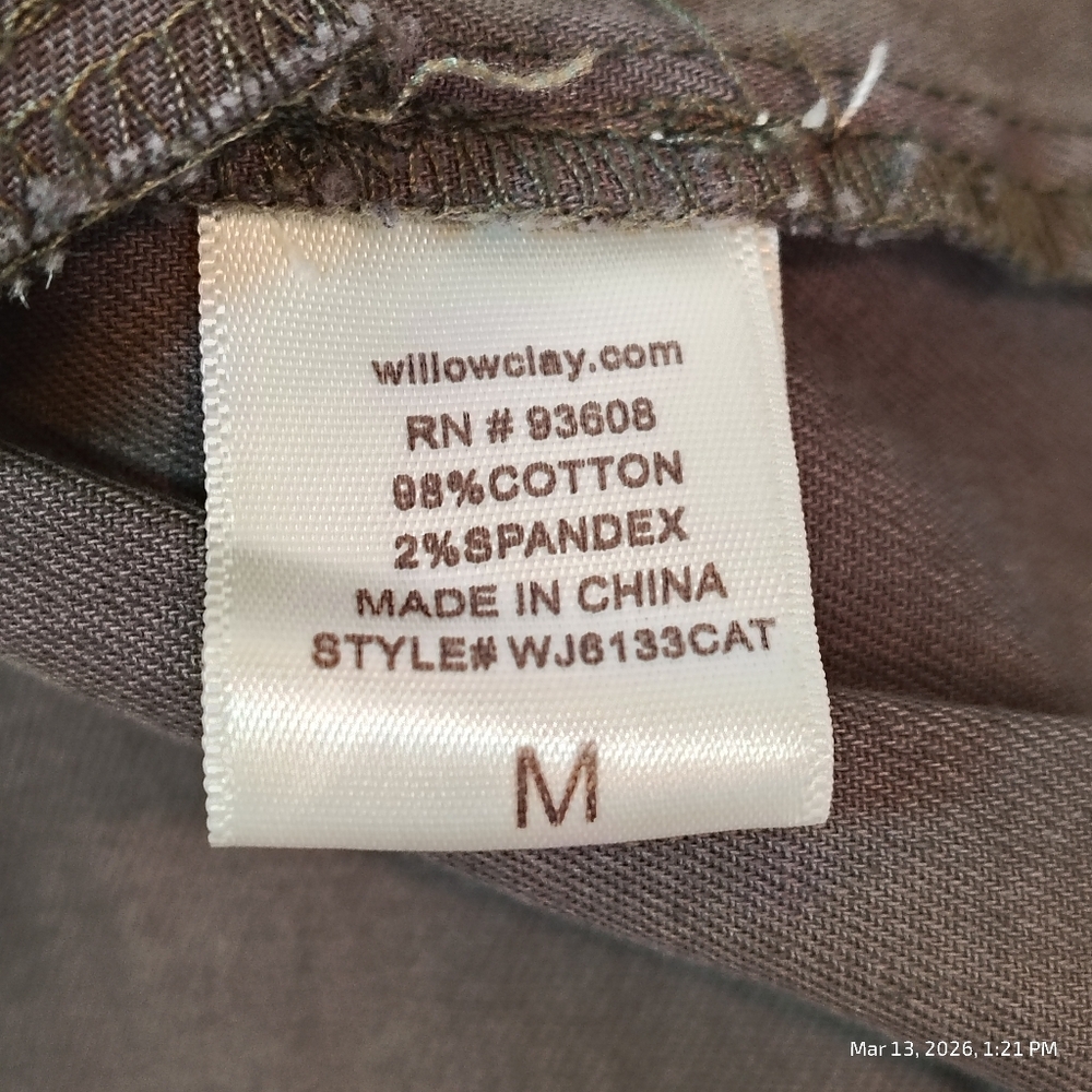 Willow & Clay Patches Military Style Utility Jacket Womens M Zip Snaps Camo Y2K - Picture 4 of 7